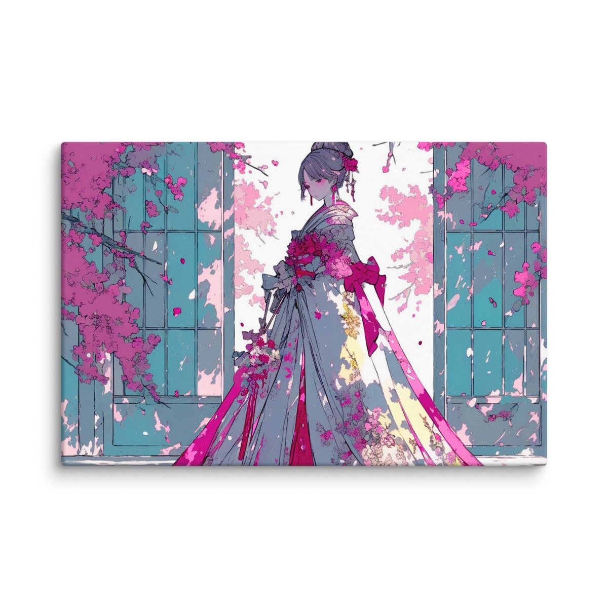 Polendo Veiled Blossom Canvas Wall Art - Polendo Design Polendo Veiled Blossom Canvas