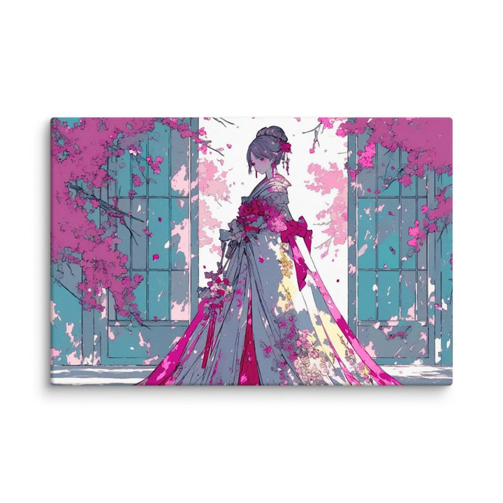 Polendo Veiled Blossom Canvas Wall Art - Polendo Design Polendo Veiled Blossom Canvas
