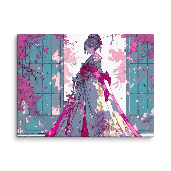 Polendo Veiled Blossom Canvas Wall Art - Polendo Design Polendo Veiled Blossom Canvas