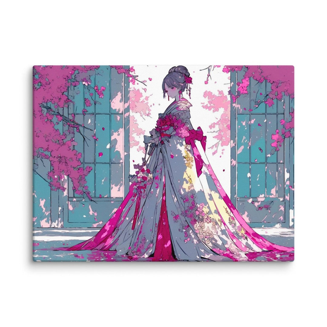 Polendo Veiled Blossom Canvas Wall Art - Polendo Design Polendo Veiled Blossom Canvas