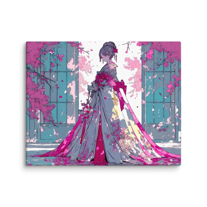 Polendo Veiled Blossom Canvas Wall Art - Polendo Design Polendo Veiled Blossom Canvas