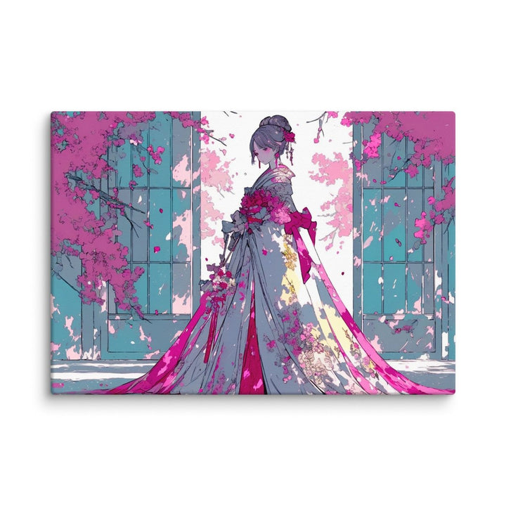 Polendo Veiled Blossom Canvas Wall Art - Polendo Design Polendo Veiled Blossom Canvas