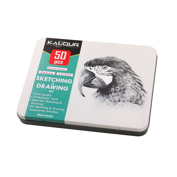 Professional 52-Piece Charcoal &amp; Sketching Pencil Set - Polendo Design charcoal sketching pencil set