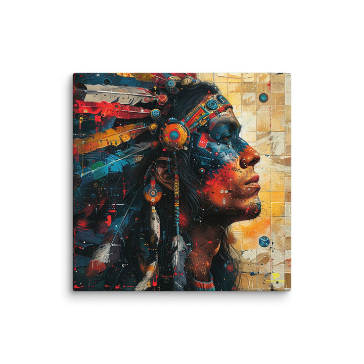 Profile in Color Modern Abstract Portrait Canvas Wall Art - Polendo Design modern abstract portrait canvas wall art