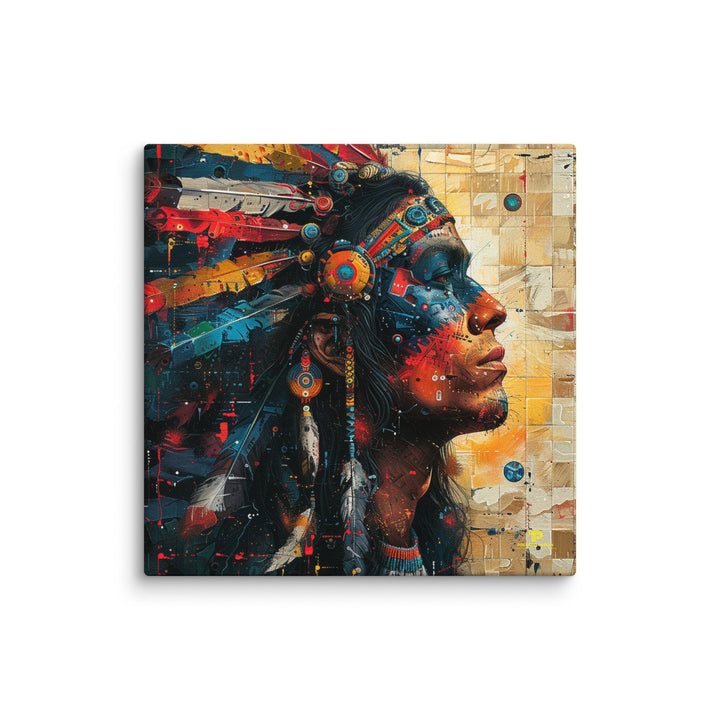 Profile in Color Modern Abstract Portrait Canvas Wall Art - Polendo Design modern abstract portrait canvas wall art