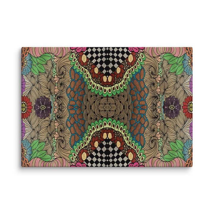 Pulse Bloom Abstract Canvas Art Print - Polendo Design abstract canvas art