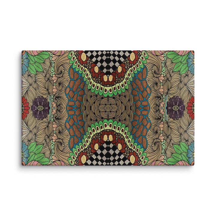Pulse Bloom Abstract Canvas Art Print - Polendo Design abstract canvas art