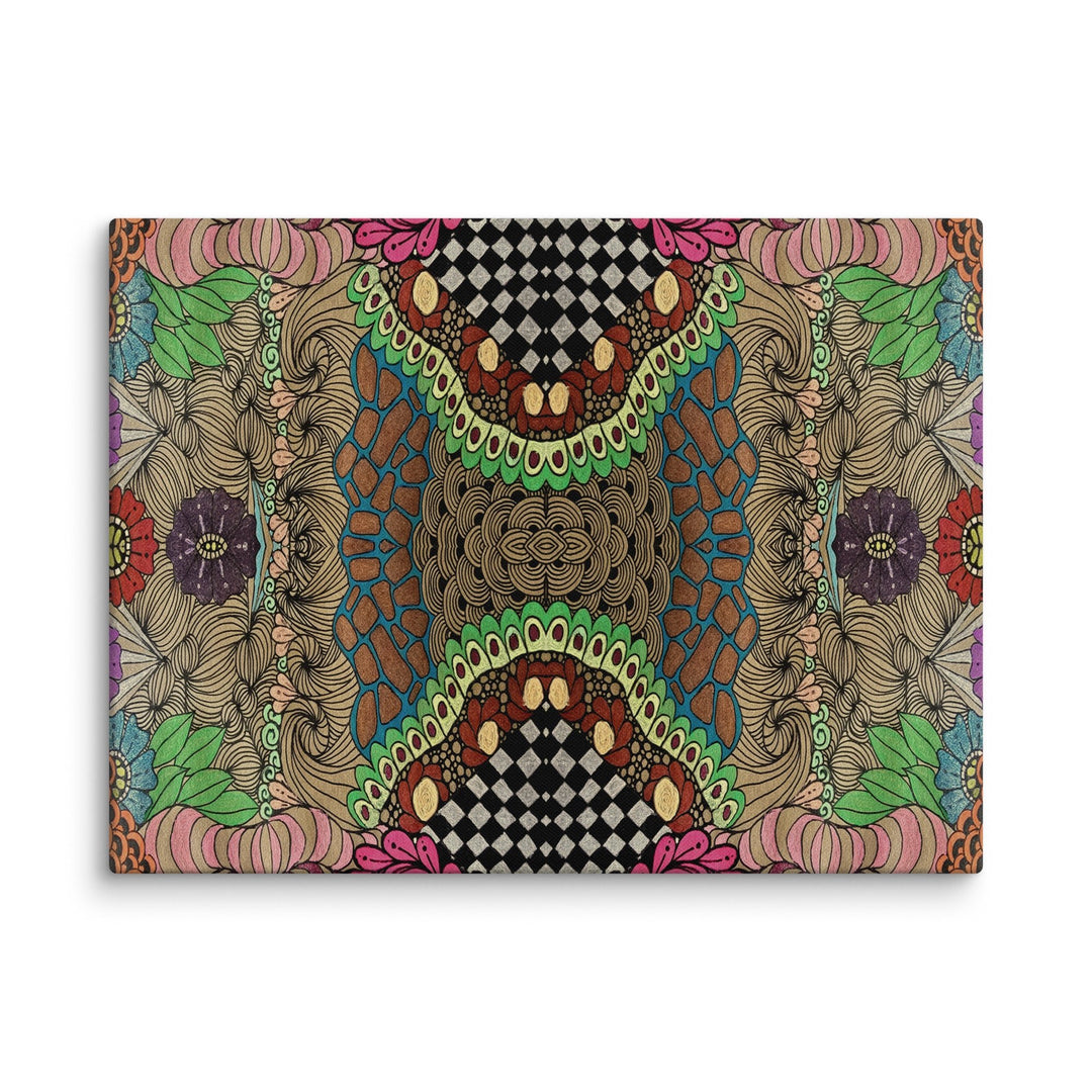 Pulse Bloom Abstract Canvas Art Print - Polendo Design abstract canvas art