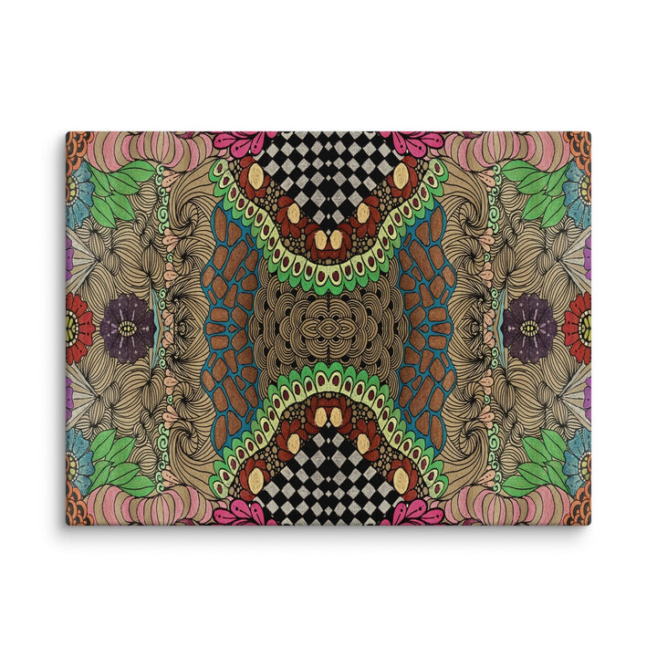 Pulse Bloom Abstract Canvas Art Print - Polendo Design abstract canvas art