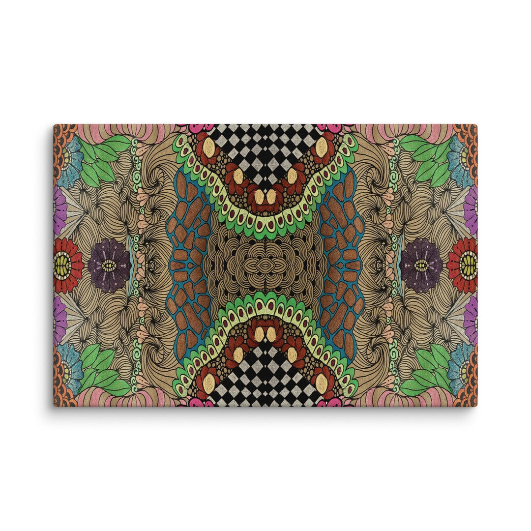 Pulse Bloom Abstract Canvas Art Print - Polendo Design abstract canvas art