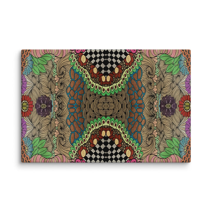 Pulse Bloom Abstract Canvas Art Print - Polendo Design abstract canvas art