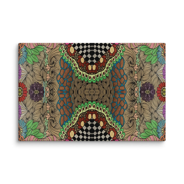Pulse Bloom Abstract Canvas Art Print - Polendo Design abstract canvas art