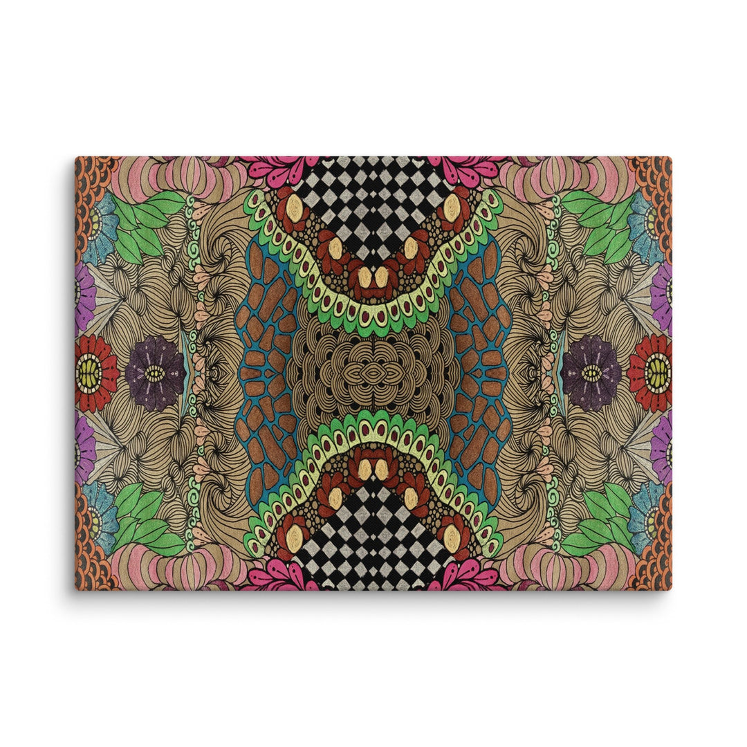 Pulse Bloom Abstract Canvas Art Print - Polendo Design abstract canvas art
