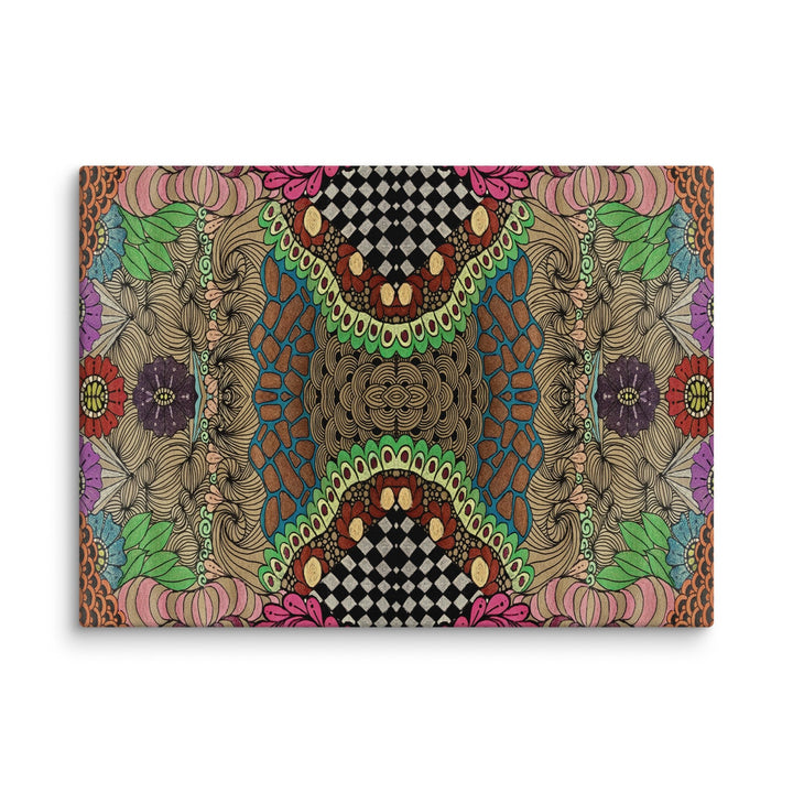 Pulse Bloom Abstract Canvas Art Print - Polendo Design abstract canvas art