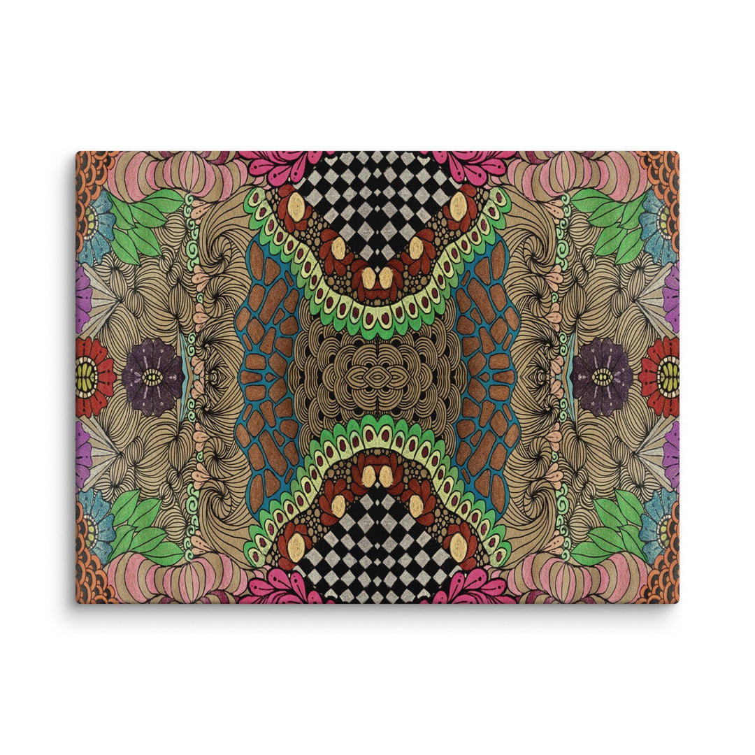 Pulse Bloom Abstract Canvas Art Print - Polendo Design abstract canvas art