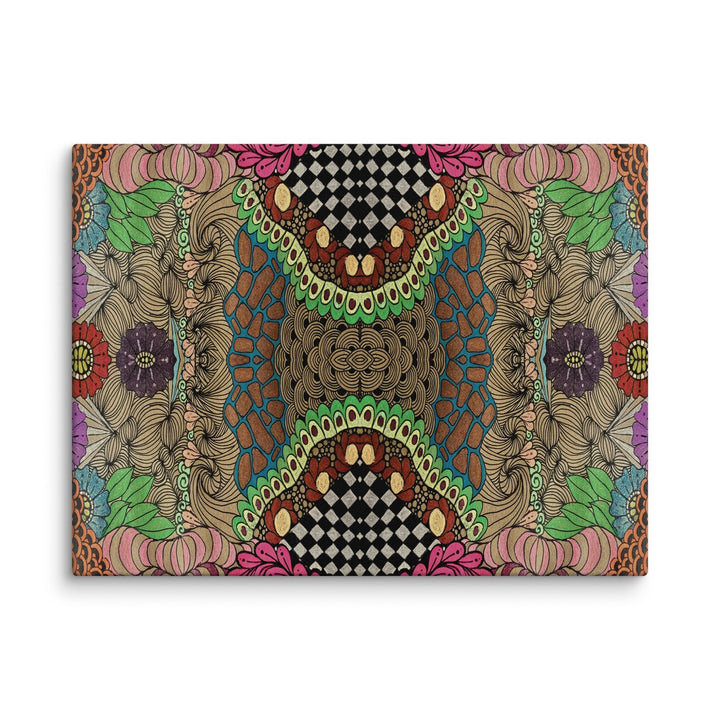 Pulse Bloom Abstract Canvas Art Print - Polendo Design abstract canvas art