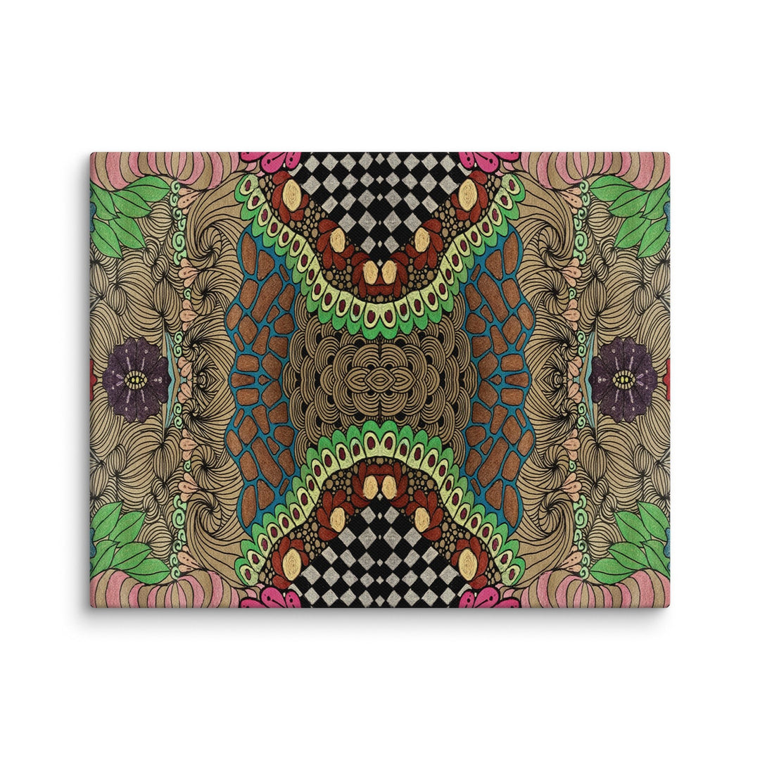 Pulse Bloom Abstract Canvas Art Print - Polendo Design abstract canvas art