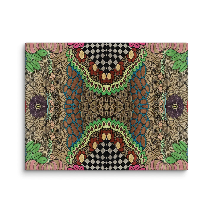 Pulse Bloom Abstract Canvas Art Print - Polendo Design abstract canvas art