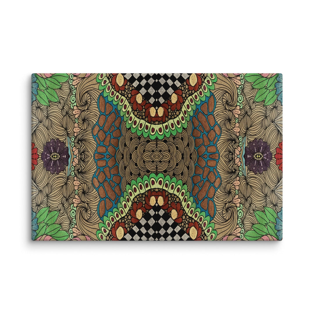Pulse Bloom Abstract Canvas Art Print - Polendo Design abstract canvas art