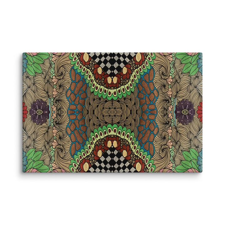 Pulse Bloom Abstract Canvas Art Print - Polendo Design abstract canvas art