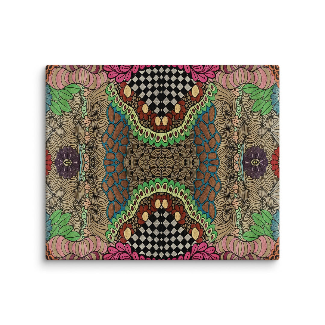 Pulse Bloom Abstract Canvas Art Print - Polendo Design abstract canvas art