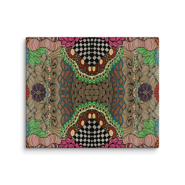 Pulse Bloom Abstract Canvas Art Print - Polendo Design abstract canvas art