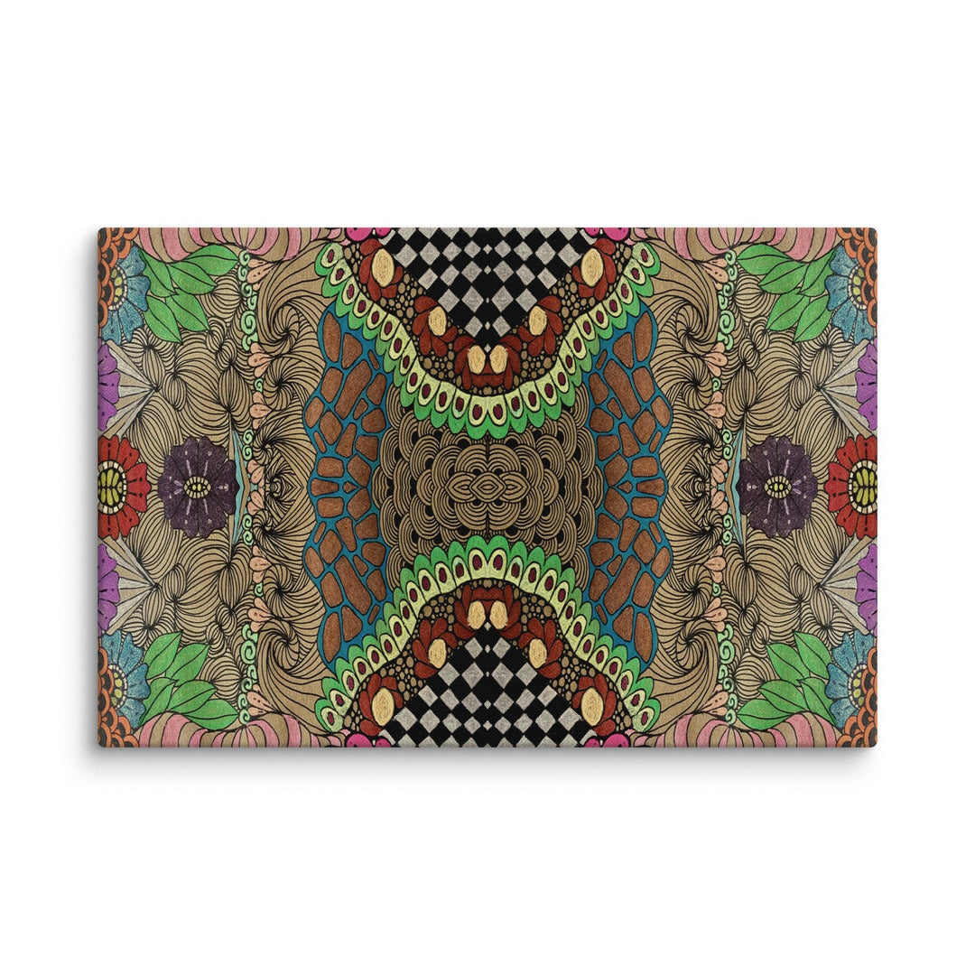 Pulse Bloom Abstract Canvas Art Print - Polendo Design abstract canvas art