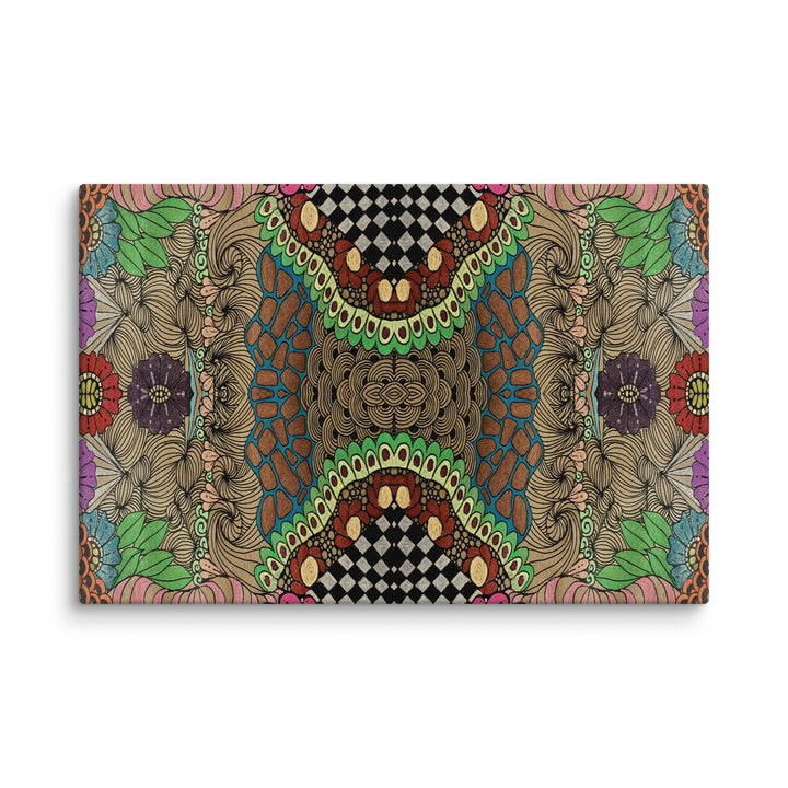 Pulse Bloom Abstract Canvas Art Print - Polendo Design abstract canvas art