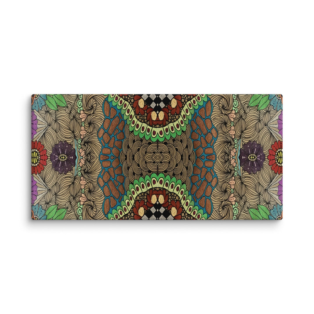 Pulse Bloom Abstract Canvas Art Print - Polendo Design abstract canvas art