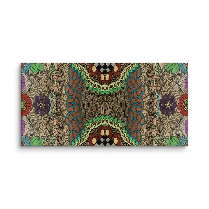Pulse Bloom Abstract Canvas Art Print - Polendo Design abstract canvas art