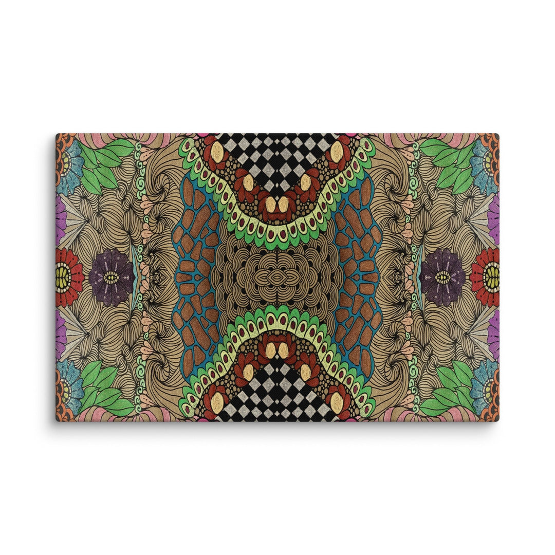 Pulse Bloom Abstract Canvas Art Print - Polendo Design abstract canvas art