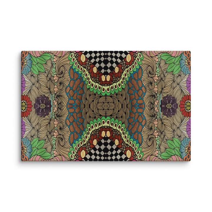 Pulse Bloom Abstract Canvas Art Print - Polendo Design abstract canvas art