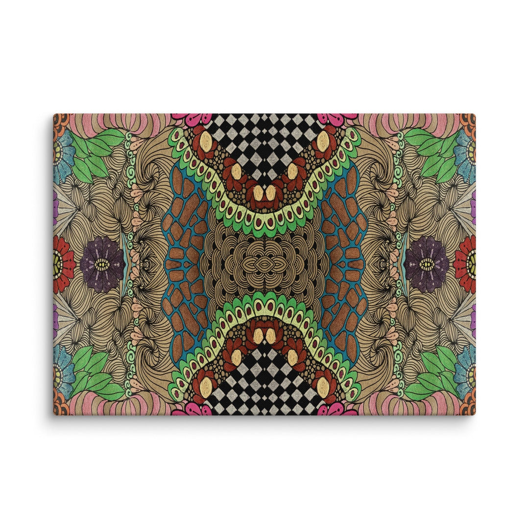 Pulse Bloom Abstract Canvas Art Print - Polendo Design abstract canvas art