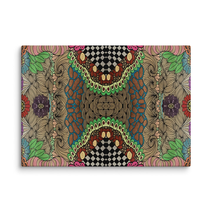 Pulse Bloom Abstract Canvas Art Print - Polendo Design abstract canvas art