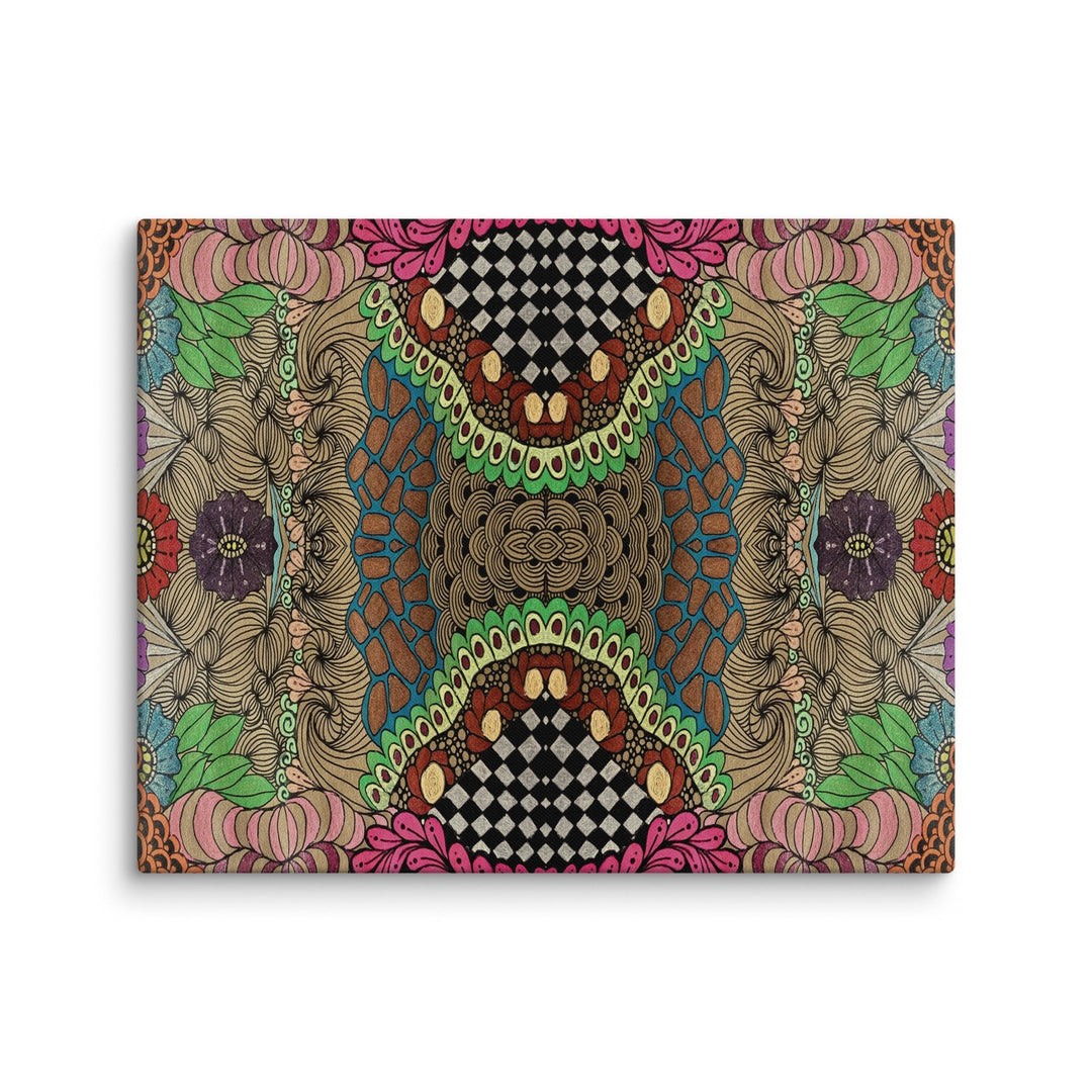 Pulse Bloom Abstract Canvas Art Print - Polendo Design abstract canvas art