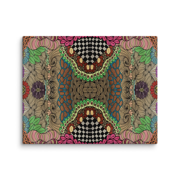 Pulse Bloom Abstract Canvas Art Print - Polendo Design abstract canvas art