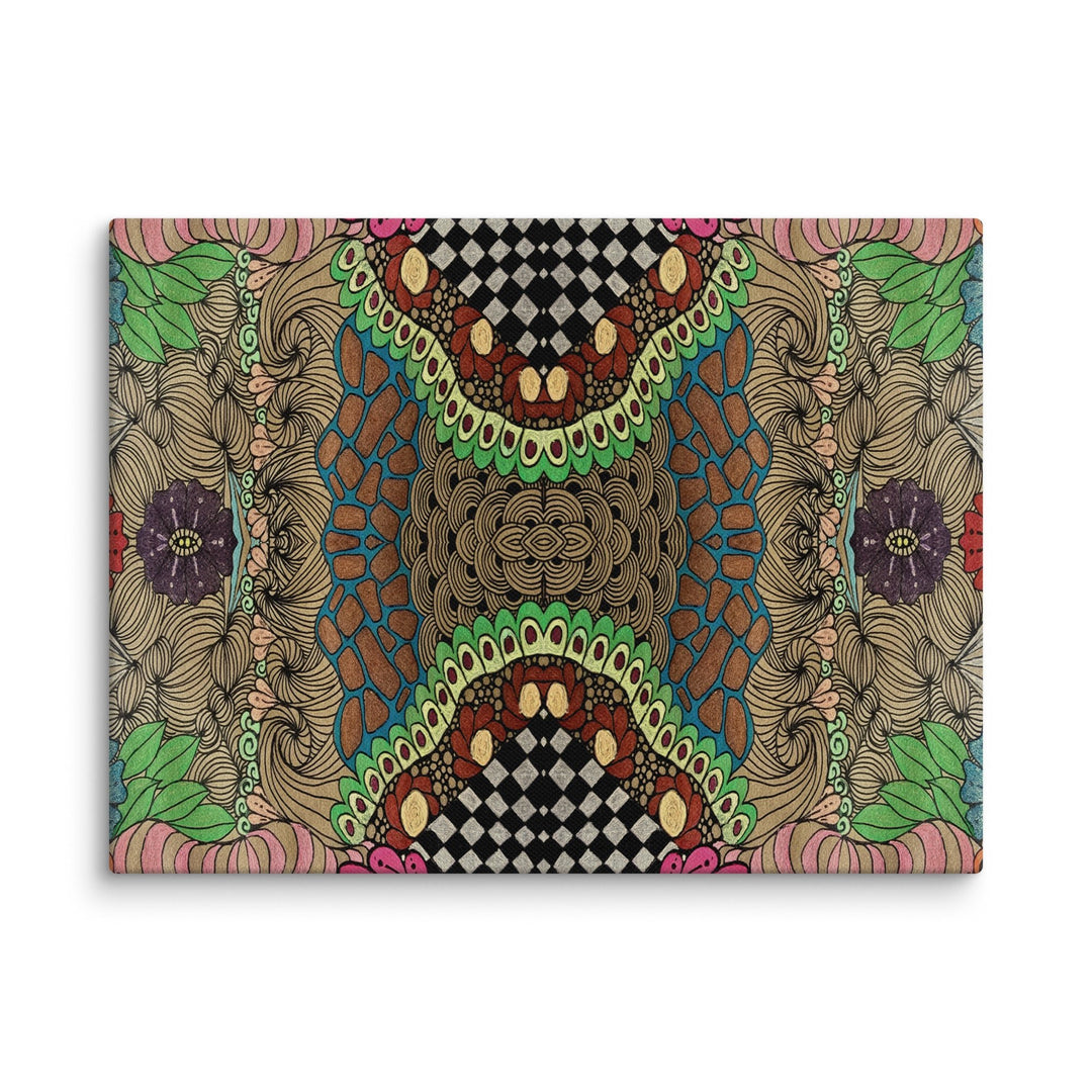Pulse Bloom Abstract Canvas Art Print - Polendo Design abstract canvas art