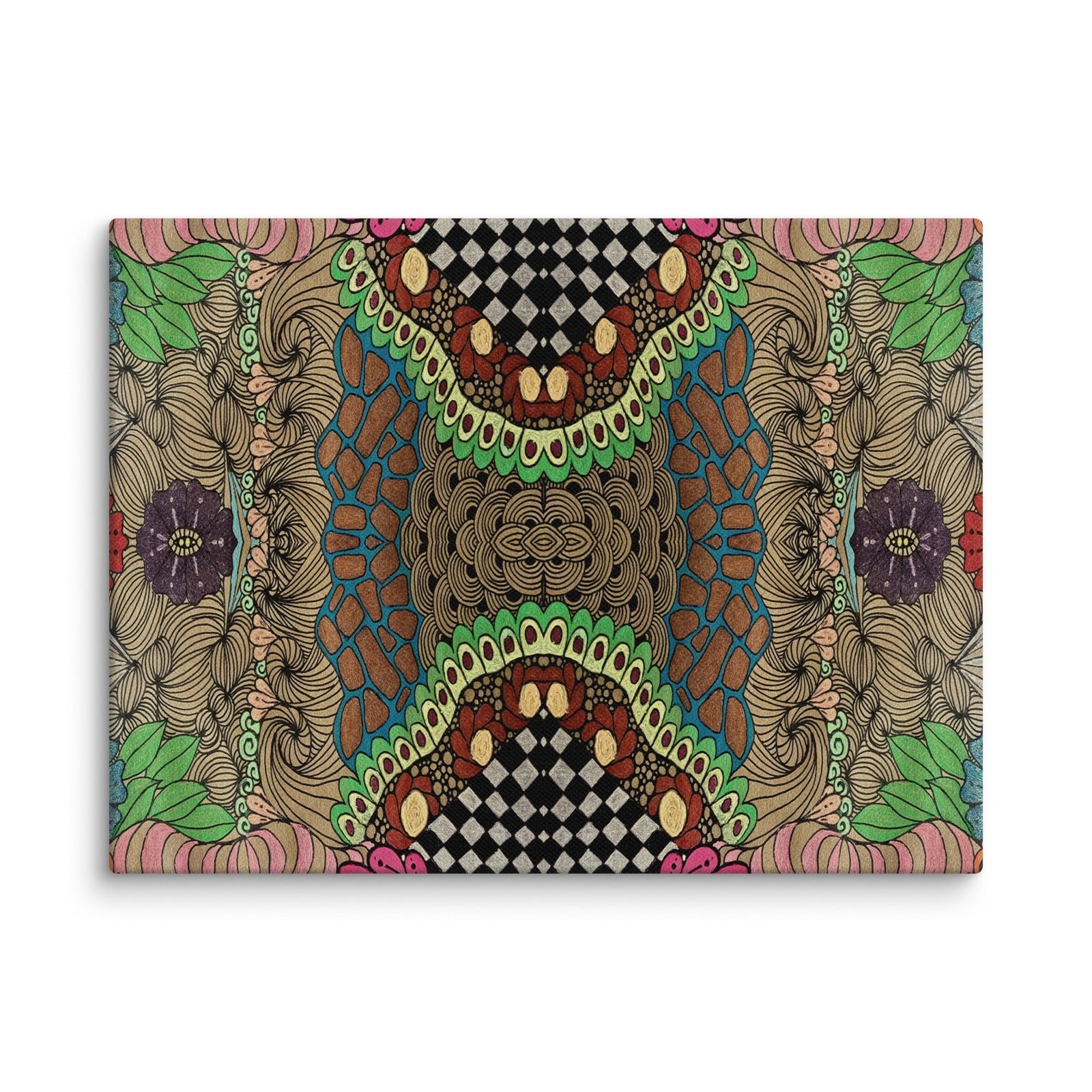 Pulse Bloom Abstract Canvas Art Print - Polendo Design abstract canvas art