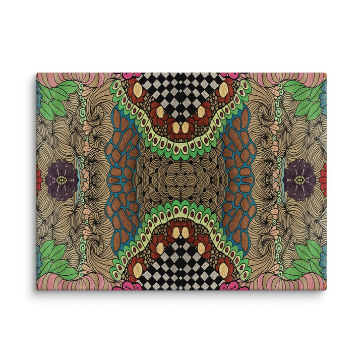 Pulse Bloom Abstract Canvas Art Print - Polendo Design abstract canvas art