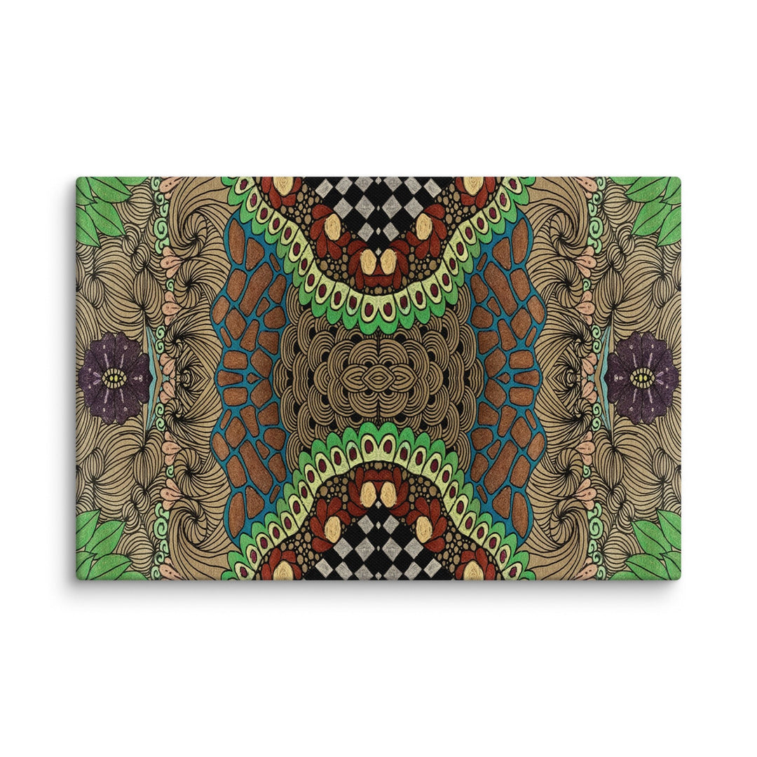 Pulse Bloom Abstract Canvas Art Print - Polendo Design abstract canvas art