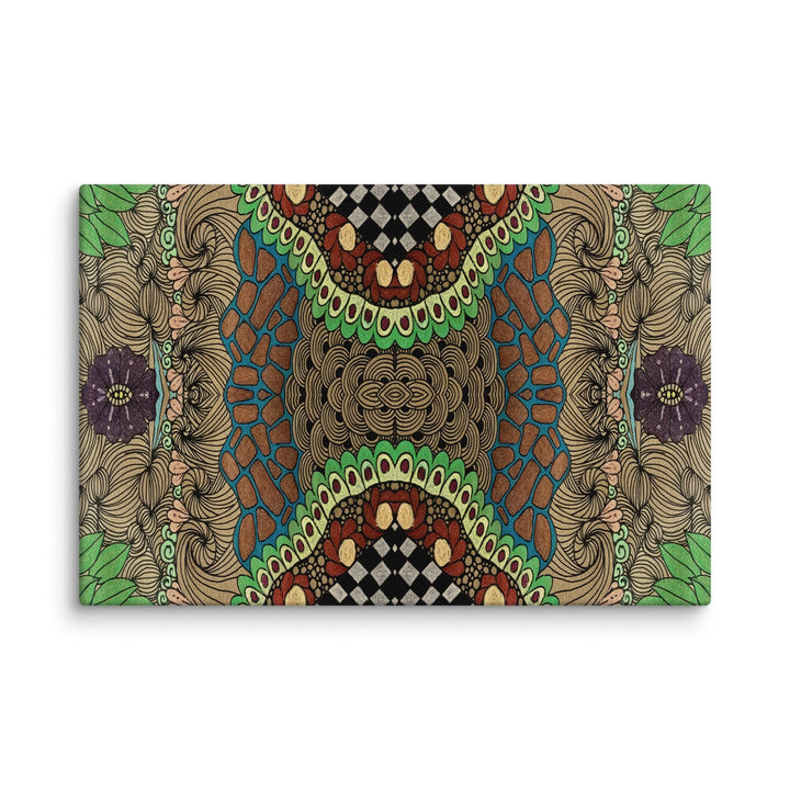 Pulse Bloom Abstract Canvas Art Print - Polendo Design abstract canvas art