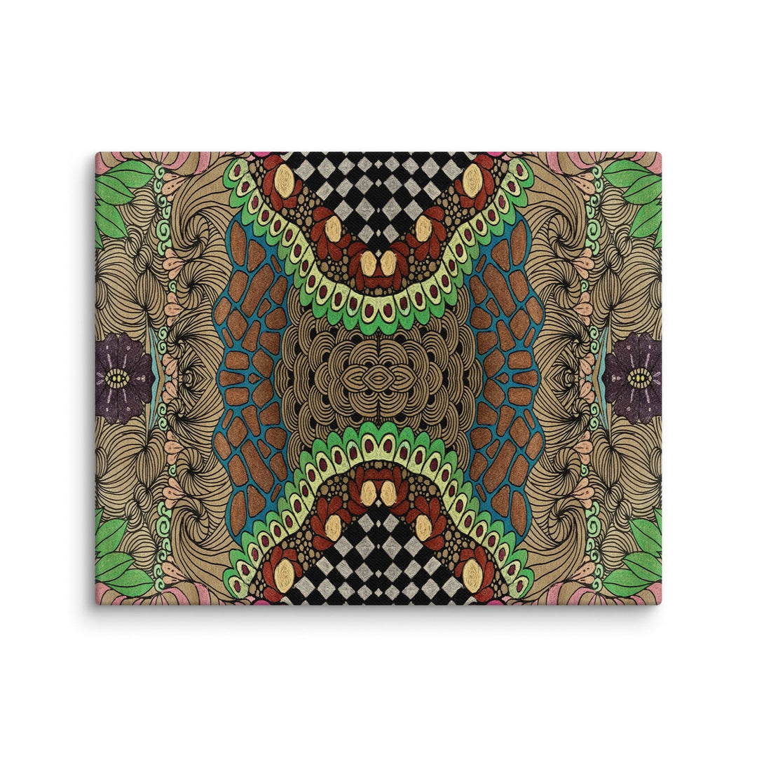 Pulse Bloom Abstract Canvas Art Print - Polendo Design abstract canvas art