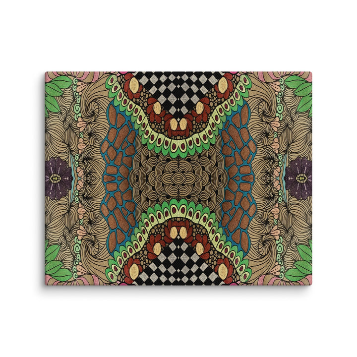 Pulse Bloom Abstract Canvas Art Print - Polendo Design abstract canvas art