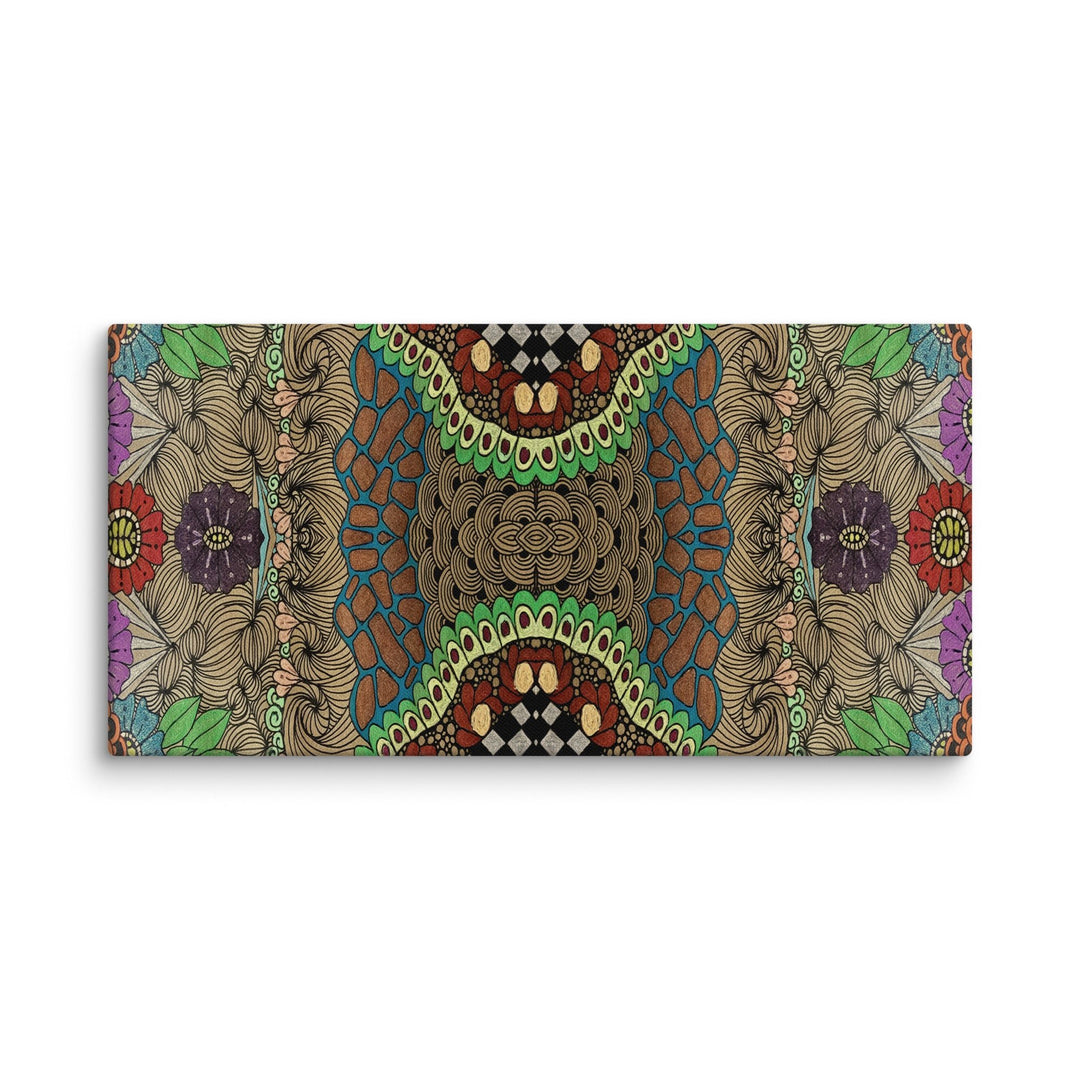 Pulse Bloom Abstract Canvas Art Print - Polendo Design abstract canvas art