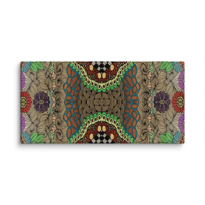 Pulse Bloom Abstract Canvas Art Print - Polendo Design abstract canvas art