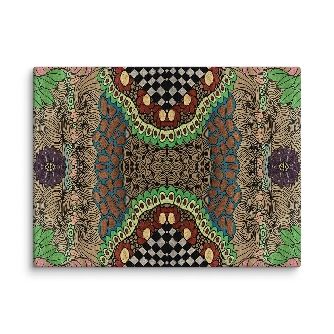 Pulse Bloom Abstract Canvas Art Print - Polendo Design abstract canvas art