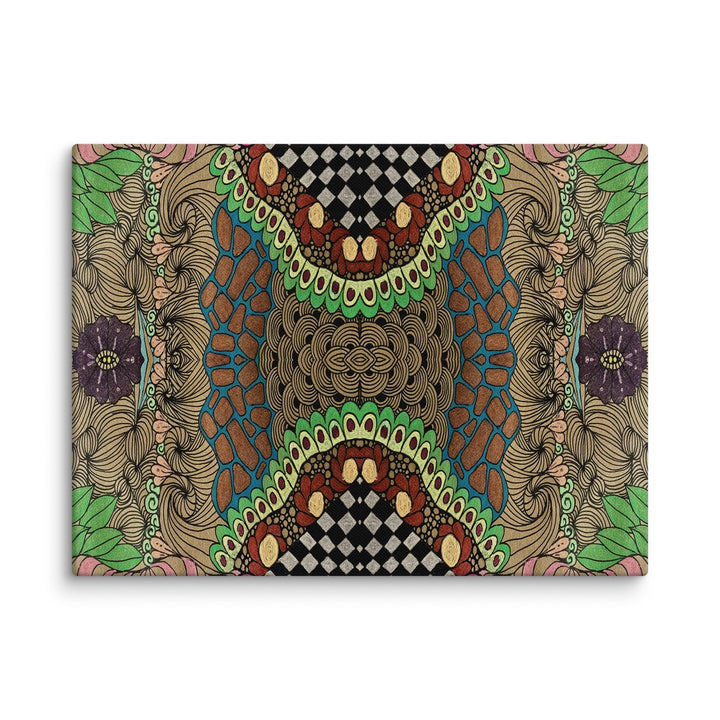 Pulse Bloom Abstract Canvas Art Print - Polendo Design abstract canvas art