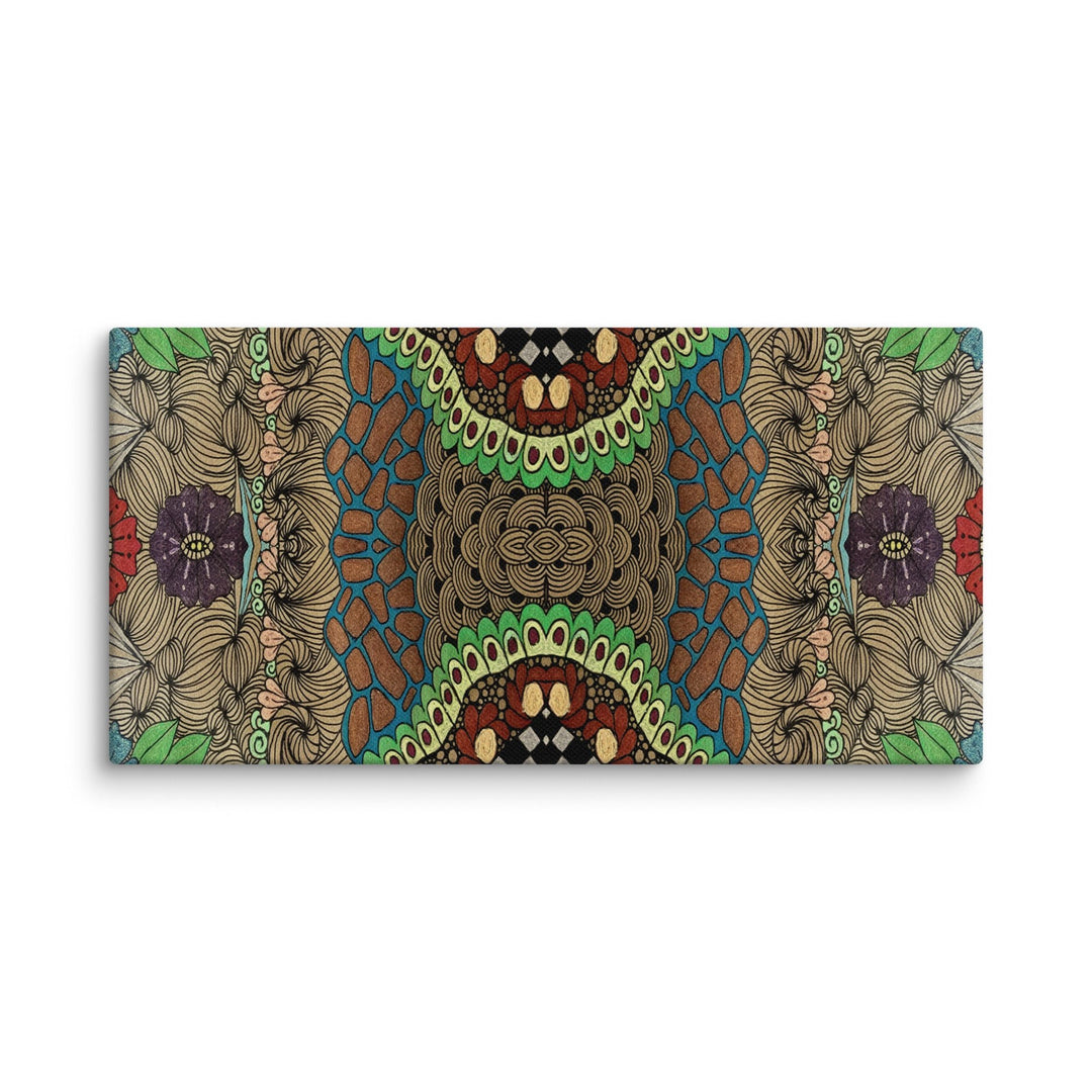 Pulse Bloom Abstract Canvas Art Print - Polendo Design abstract canvas art