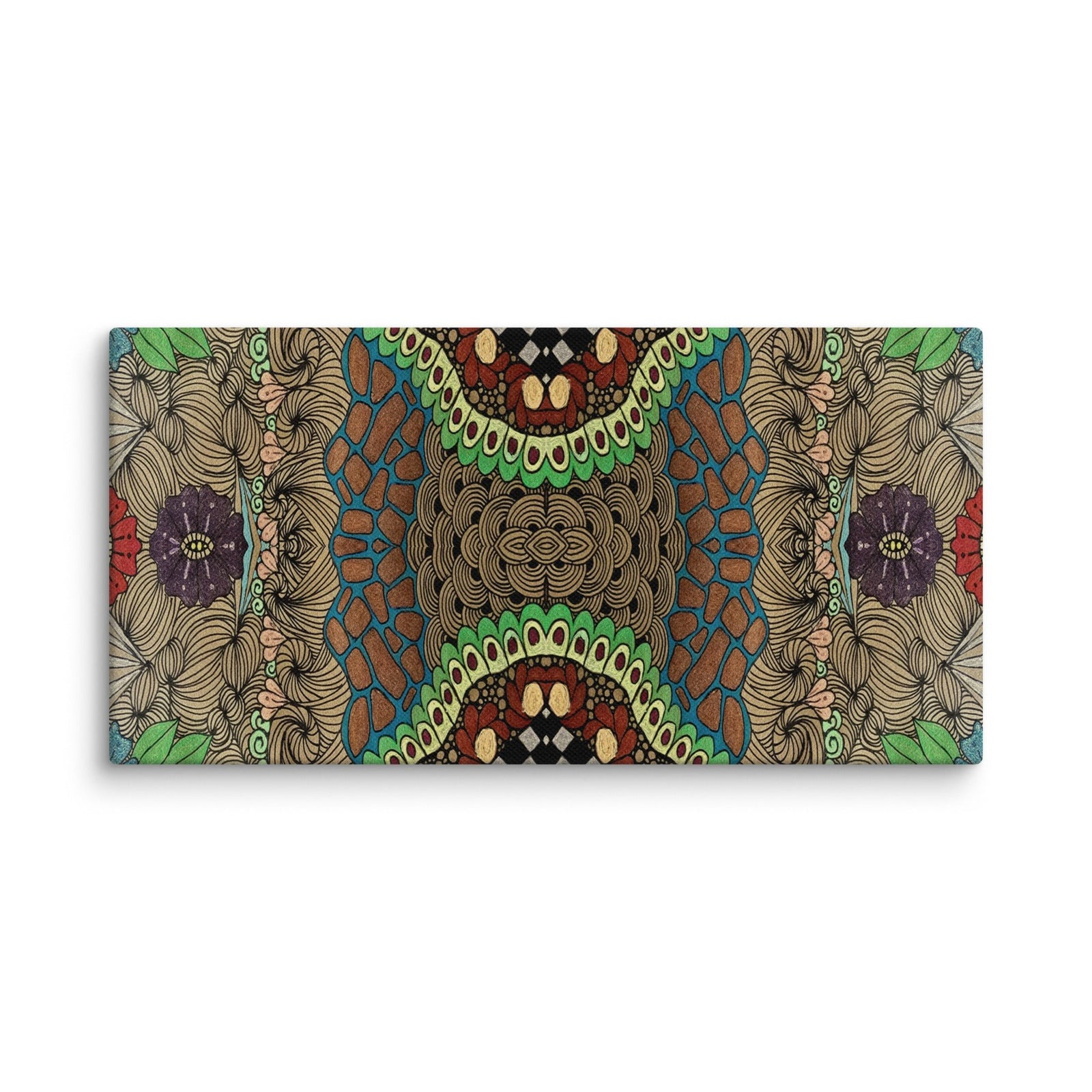 Pulse Bloom Abstract Canvas Art Print - Polendo Design abstract canvas art