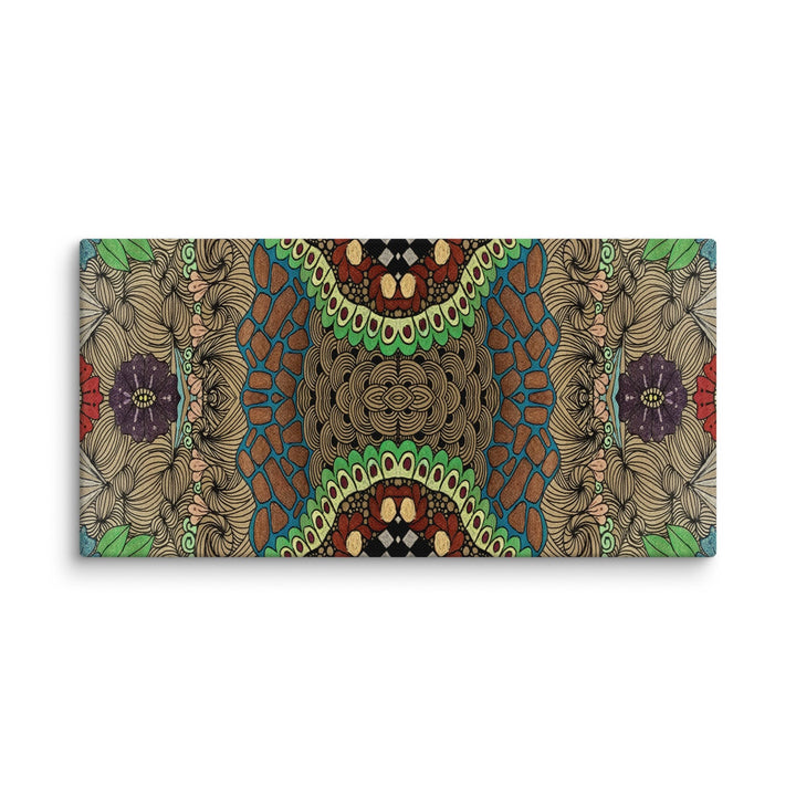 Pulse Bloom Abstract Canvas Art Print - Polendo Design abstract canvas art